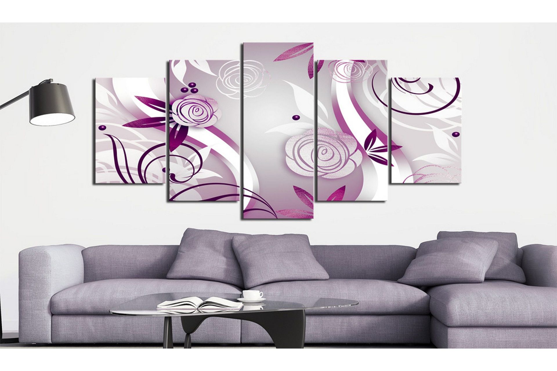 Bilde Violet Roses 200x100 - Artgeist sp. z o. o.