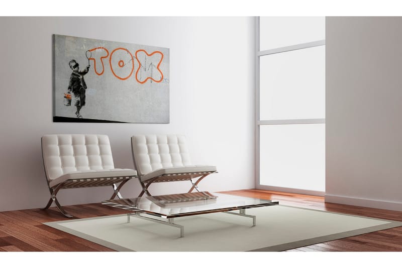 Bilde Wallpaper Graffiti Banksy 60x40 Artgeist sp. z o. o. - Innredning ...
