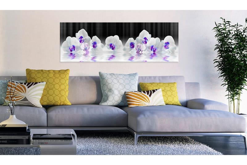 Bilde Water Orchids 120x40 - Artgeist sp. z o. o. - Innredning - Bilder & kunst - Lerretsbilder