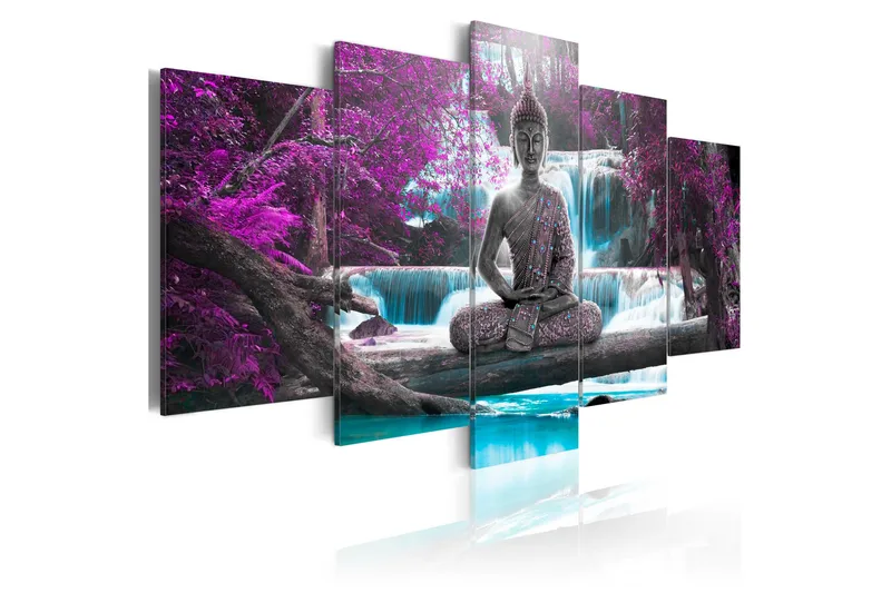 Bilde Waterfall And Buddha 200x100, Artgeist sp. z o. o.