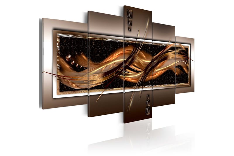 Bilde Wave Of Fire 200x100, Brun/Beige/Gull