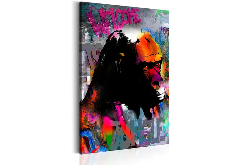 Bilde Welcome to the Jungle 80x120 - Artgeist sp. z o. o. - Innredning - Bilder & kunst - Lerretsbilder
