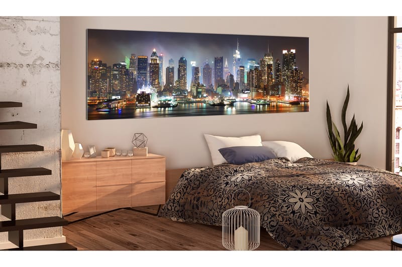 Bilde White Reflections In New York 120x40 - Artgeist sp. z o. o. - Innredning - Bilder & kunst - Lerretsbilder