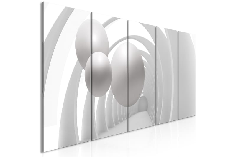 Bilde White Tunnel 5 Parts Narrow 200x80 - Artgeist sp. z o. o. - Innredning - Bilder & kunst - Lerretsbilder