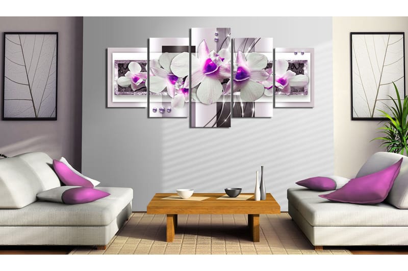 Bilde With Violet Accent 200x100 - Artgeist sp. z o. o. - Innredning - Bilder & kunst - Lerretsbilder