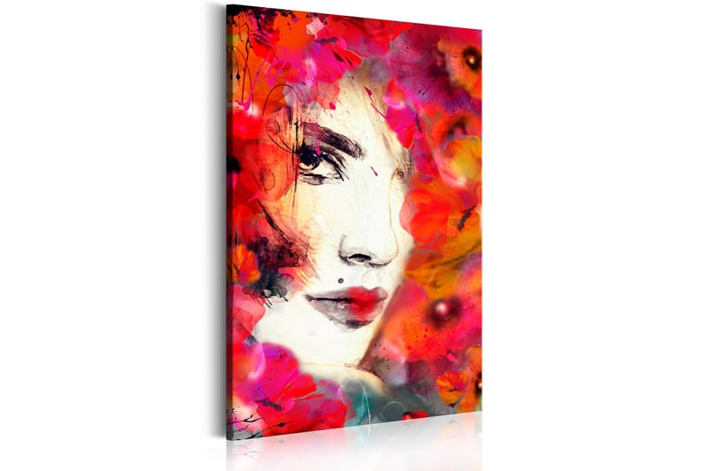 Bilde Woman in Poppies 80x120 - Artgeist sp. z o. o. - Innredning - Bilder & kunst - Lerretsbilder