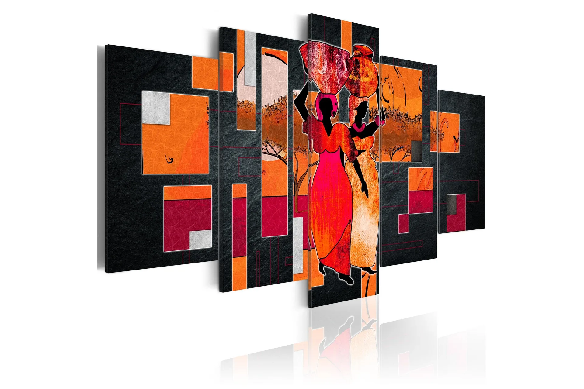 Bilde Women Carrying Water 100x50 - Artgeist sp. z o. o.