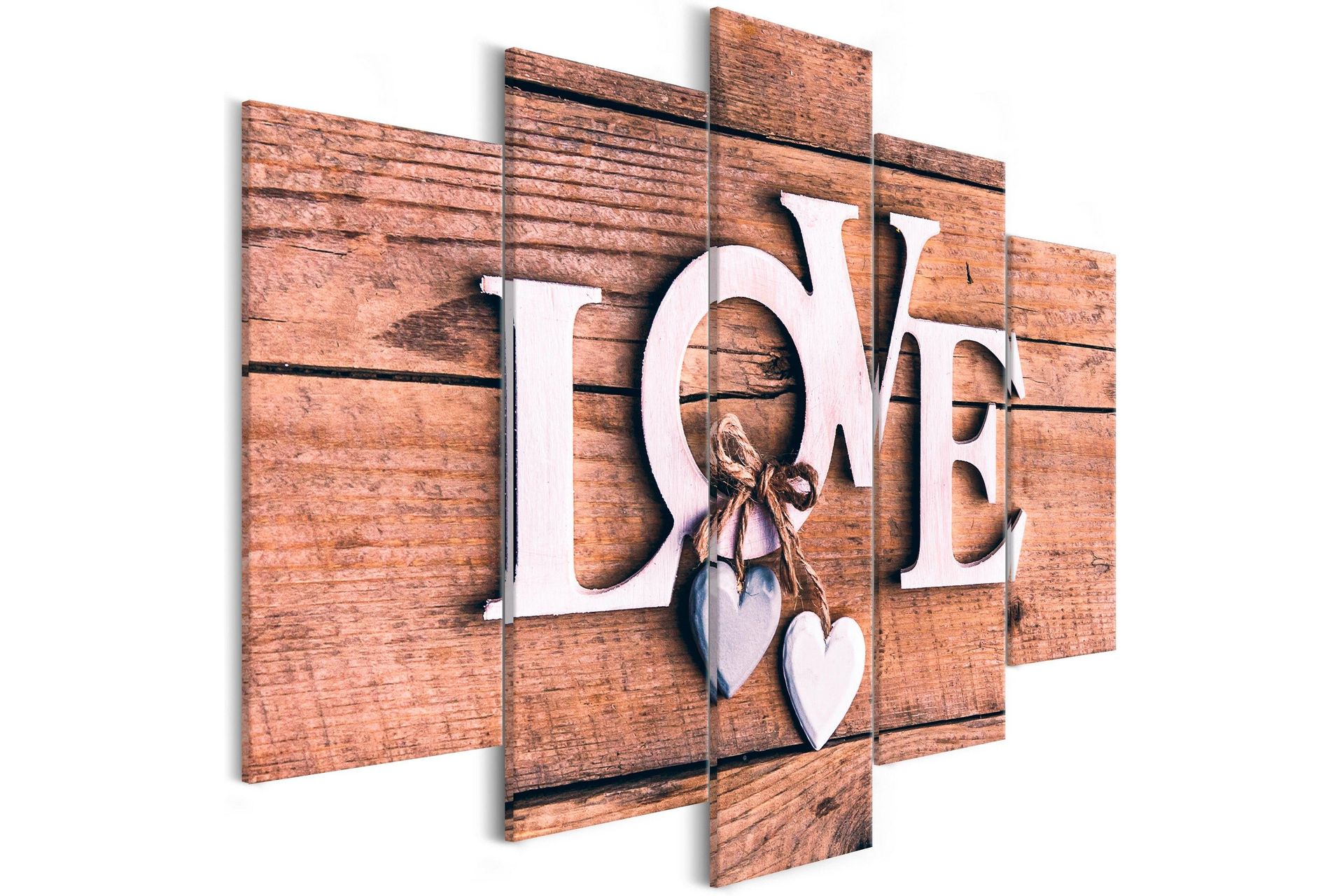 Bilde Wooden Letters 5-Parts Wide 200x100 - Artgeist sp. z o. o.