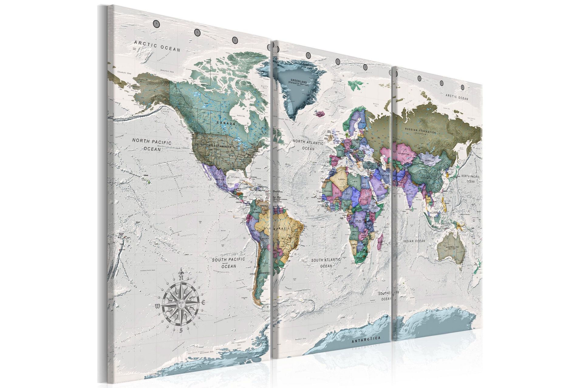 Bilde World Destinations 3 Parts 120x80 - Artgeist sp. z o. o.