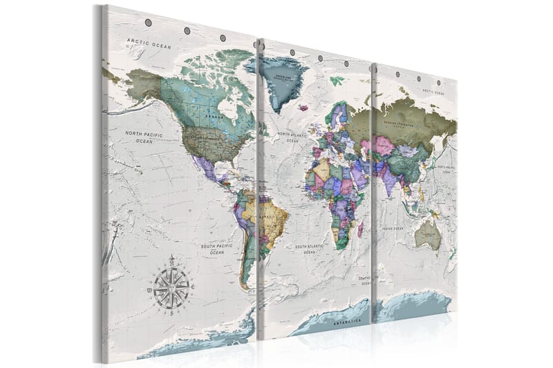Bilde World Destinations 3 Parts 120x80, Artgeist sp. z o. o.