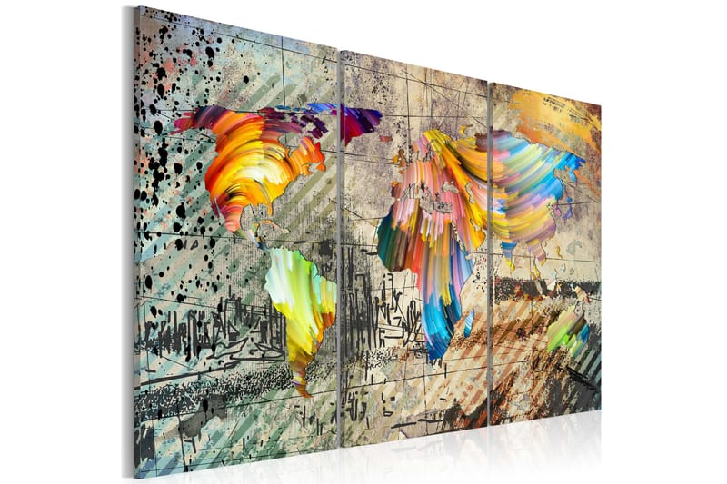 Bilde World Full Of Colours 120x80 - Artgeist sp. z o. o. - Innredning - Bilder & kunst - Lerretsbilder