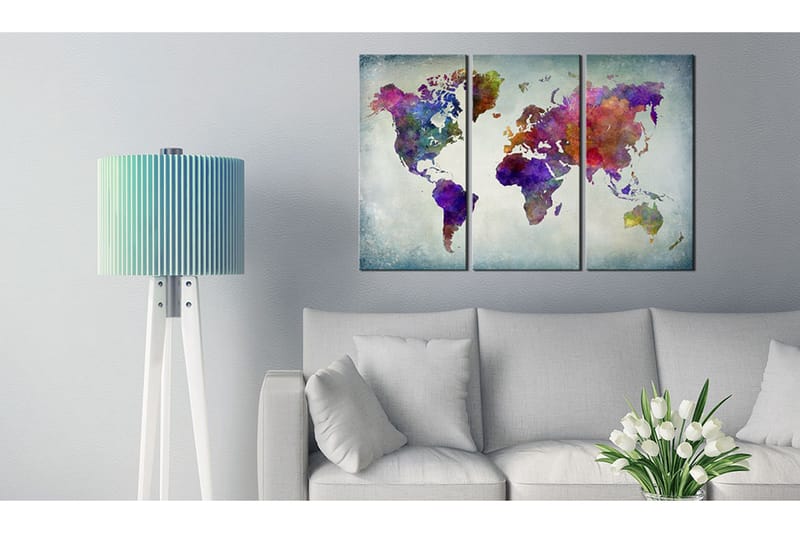 Bilde World In Colors 90x60 - Artgeist sp. z o. o. - Innredning - Bilder & kunst - Lerretsbilder