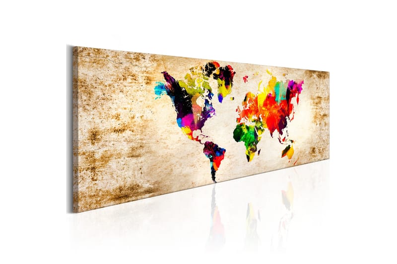 Bilde World In Watercolours 150x50 - Artgeist sp. z o. o. - Innredning - Bilder & kunst - Lerretsbilder