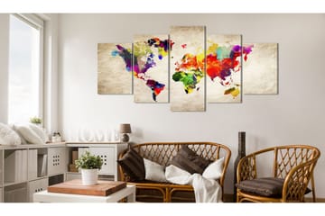 Bilde World Map Abstract Fantasy 100x50 - Artgeist sp. z o. o. - Innredning - Bilder & kunst - Lerretsbilder