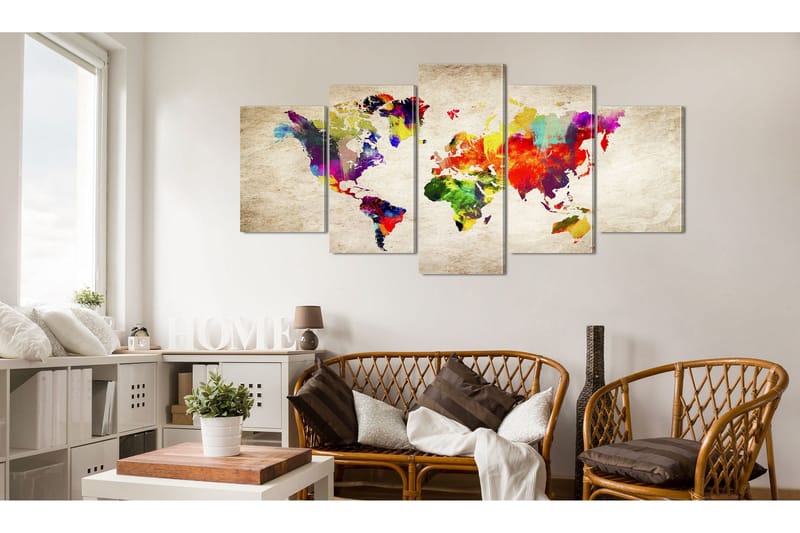 Bilde World Map Abstract Fantasy 100x50 - Artgeist sp. z o. o. - Innredning - Bilder & kunst - Lerretsbilder