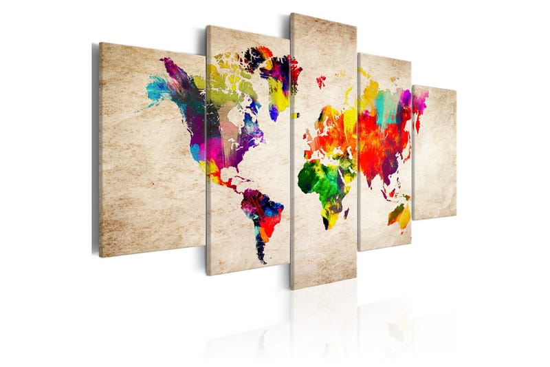 Bilde World Map Abstract Fantasy 100x50, Artgeist sp. z o. o.