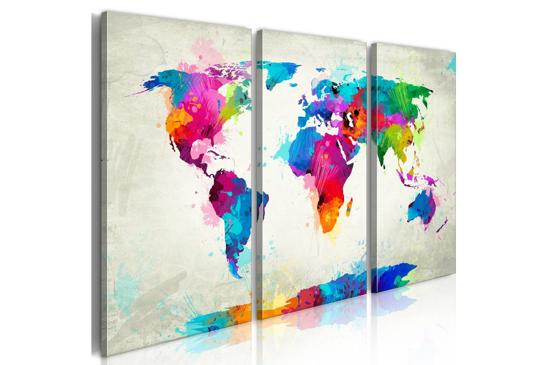 Bilde World Map An Explosion Of Colors 60x40 - Artgeist sp. z o. o.