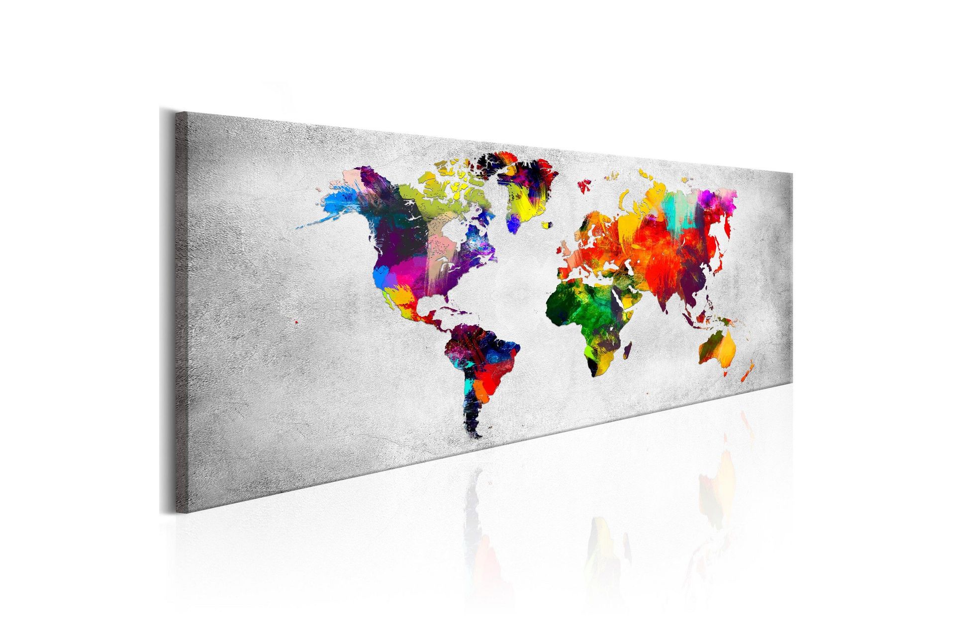 Bilde World Map Coloured Revolution 150x50 - Artgeist sp. z o. o.