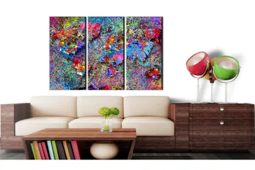 Bilde World Map Colourful Whirl 120x80 - Artgeist sp. z o. o. - Innredning - Bilder & kunst - Lerretsbilder