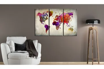 Bilde World Mosaic Of Colours 120x80 - Artgeist sp. z o. o. - Innredning - Bilder & kunst - Lerretsbilder