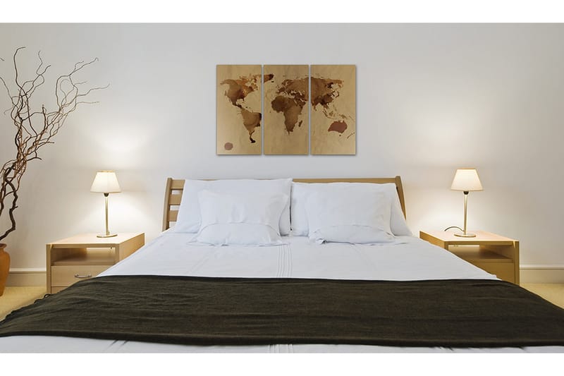 Bilde World painted with coffee 90x60 - Artgeist sp. z o. o. - Innredning - Bilder & kunst - Lerretsbilder