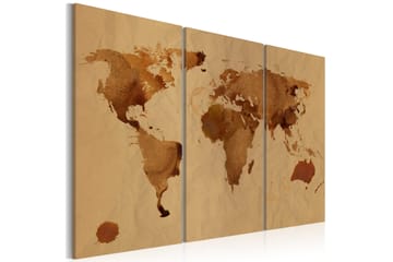 Bilde World painted with coffee 90x60