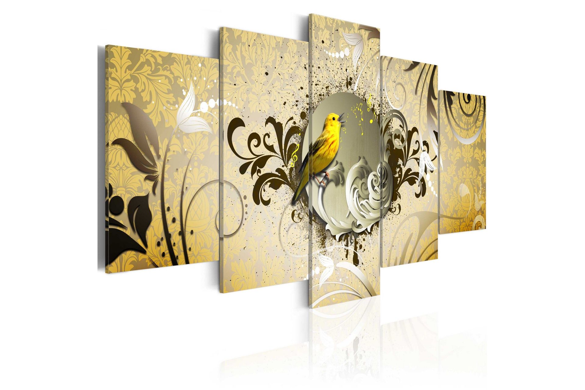 Bilde Yellow Bird Singing 100x50 - Artgeist sp. z o. o.