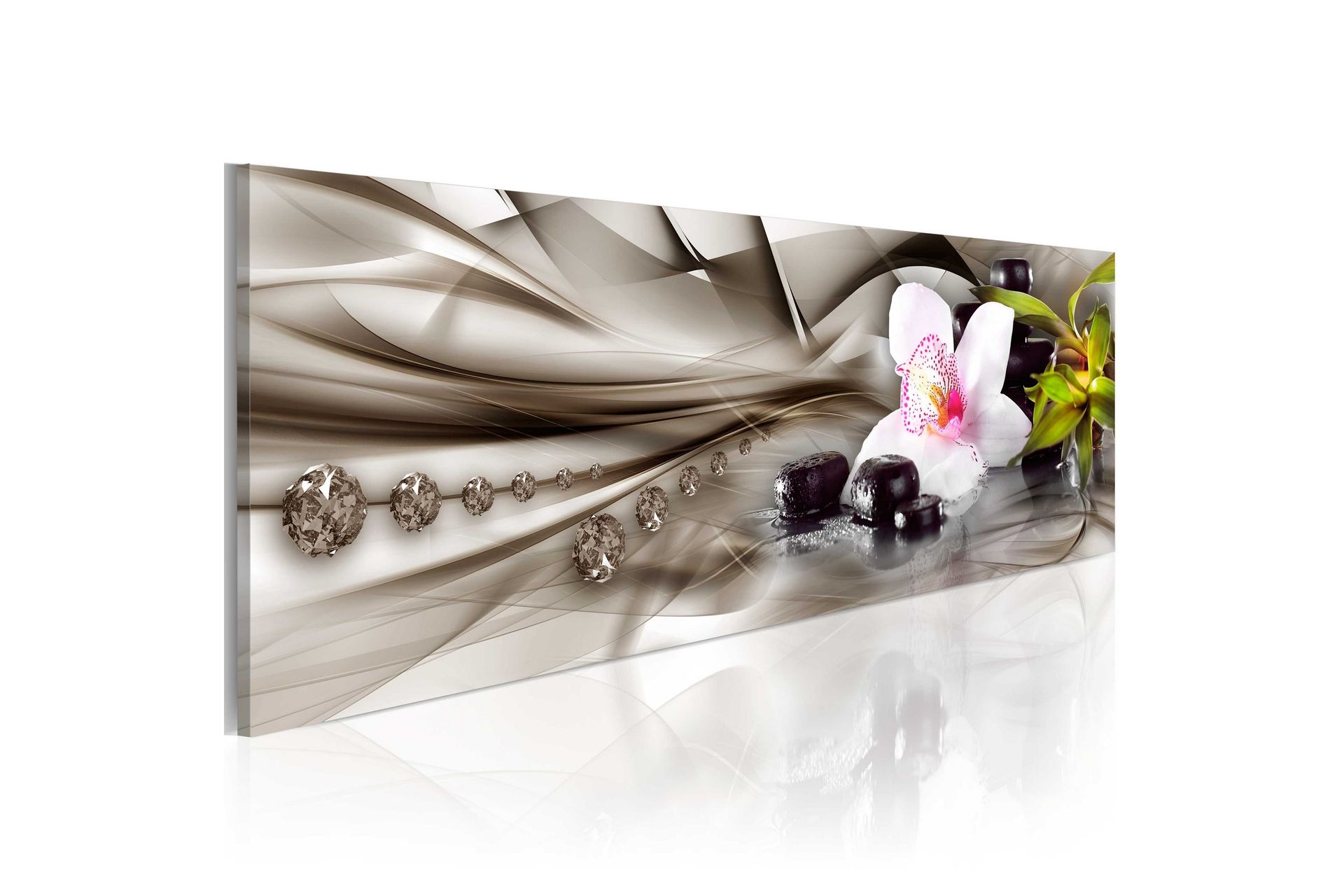 Bilde Zen Composition Orchid Bamboo And Stones 135x45 - Artgeist sp. z o. o.