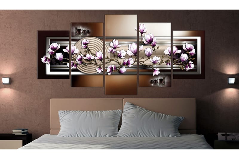 Bilde Zen Garden And Magnolia 100x50 - Artgeist sp. z o. o. - Innredning - Bilder & kunst - Lerretsbilder