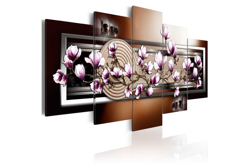 Bilde Zen Garden And Magnolia 200x100 - Artgeist sp. z o. o. - Innredning - Bilder & kunst - Lerretsbilder