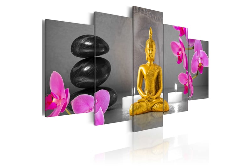 Bilde Zen Golden Buddha 100x50 - Artgeist sp. z o. o. - Innredning - Bilder & kunst - Lerretsbilder
