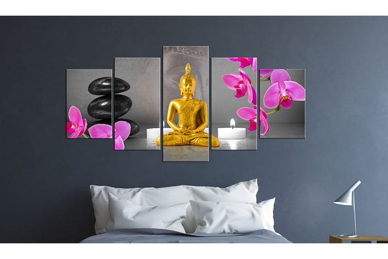 Bilde Zen Golden Buddha 200x100 - Artgeist sp. z o. o. - Innredning - Bilder & kunst - Lerretsbilder