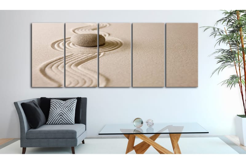 Bilde Zen Sand And Stone 225x90 - Artgeist sp. z o. o. - Innredning - Bilder & kunst - Lerretsbilder