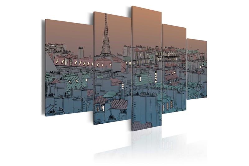 Bilde Paris The Darkness Falls 200x100 - Artgeist sp. z o. o. - Innredning - Bilder & kunst - Lerretsbilder