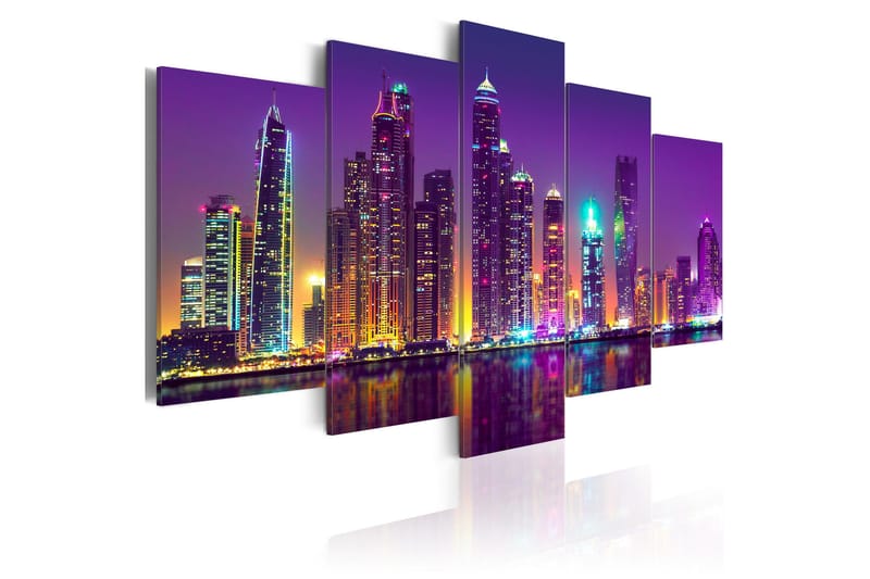 Bilde Purple Nights 100x50 - Artgeist sp. z o. o. - Innredning - Bilder & kunst - Lerretsbilder