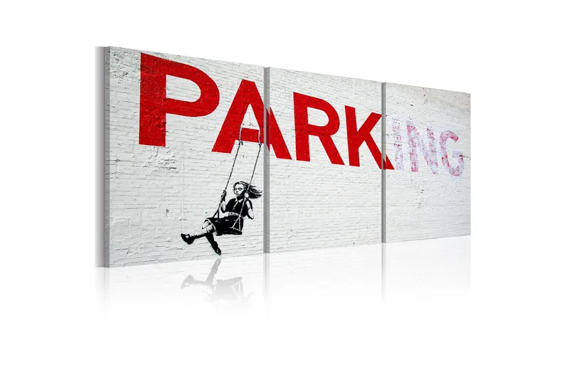 Bilde Pike På En Huske Banksy 120x60, Artgeist sp. z o. o.