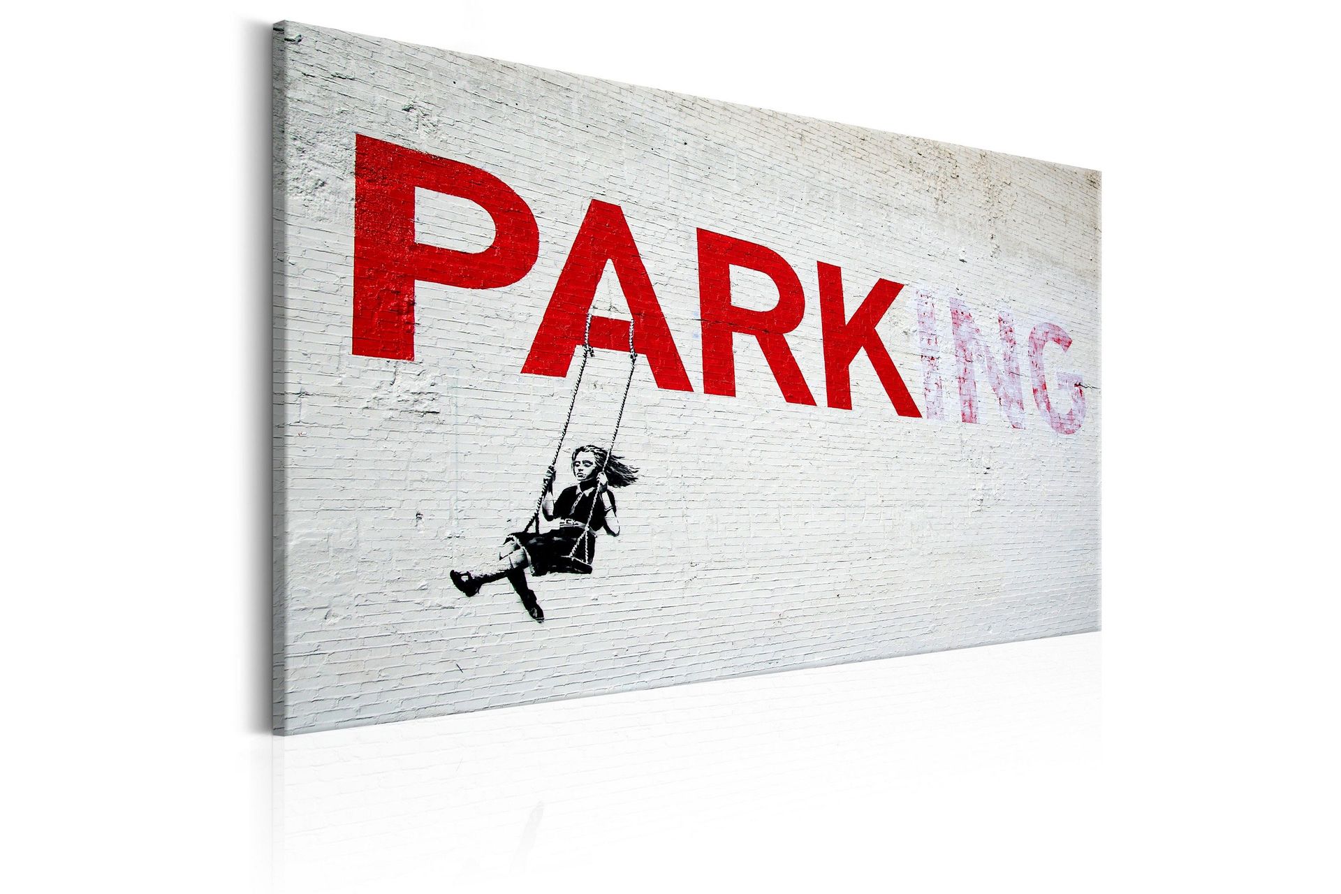 Bilde Parking Girl Swing at Banksy 120x80 - Artgeist sp. z o. o.