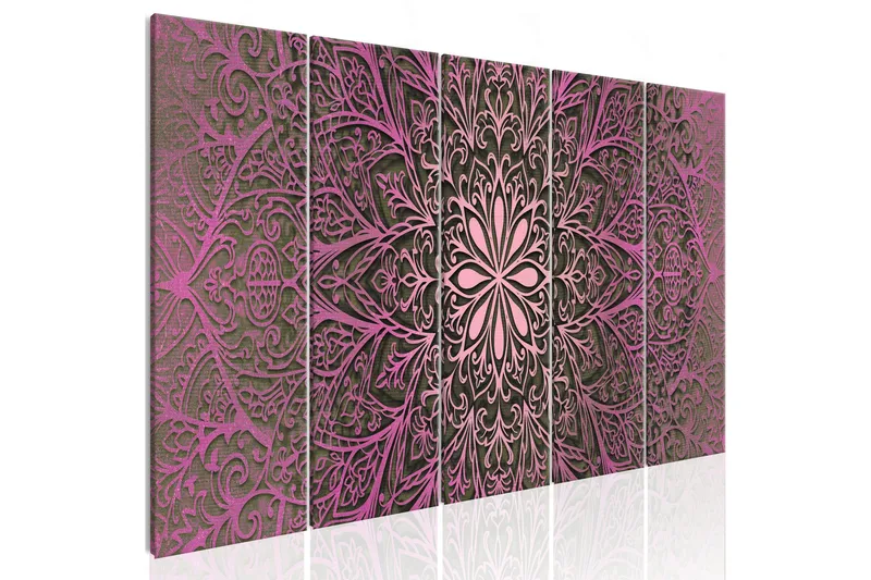 Bilde Pink Mandala 225x90 - Artgeist sp. z o. o. - Innredning - Bilder & kunst - Lerretsbilder