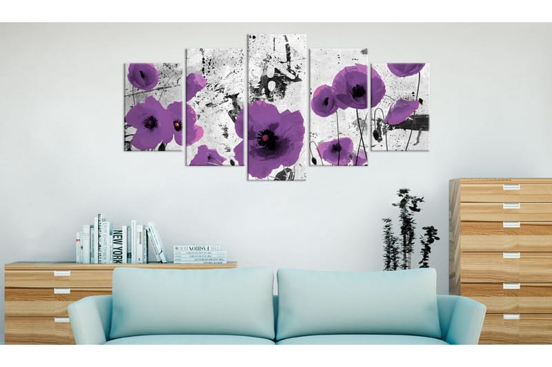 Bilde Purple Dissonance 100x50 - Artgeist sp. z o. o. - Innredning - Bilder & kunst - Lerretsbilder