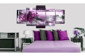 Bilde Purple Lilies 200x100 - Artgeist sp. z o. o. - Innredning - Bilder & kunst - Lerretsbilder