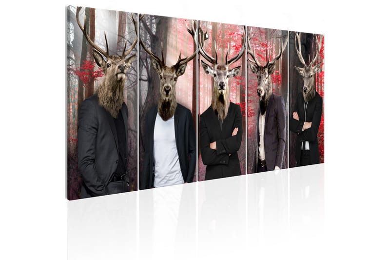 Bilde People In Masks 225x90 - Artgeist sp. z o. o. - Innredning - Bilder & kunst - Lerretsbilder