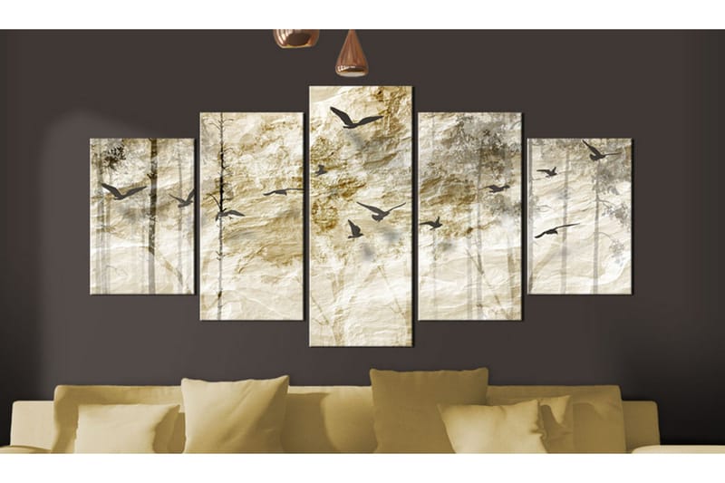 Bilde Paper Forest 200x100 - Artgeist sp. z o. o. - Innredning - Bilder & kunst - Lerretsbilder