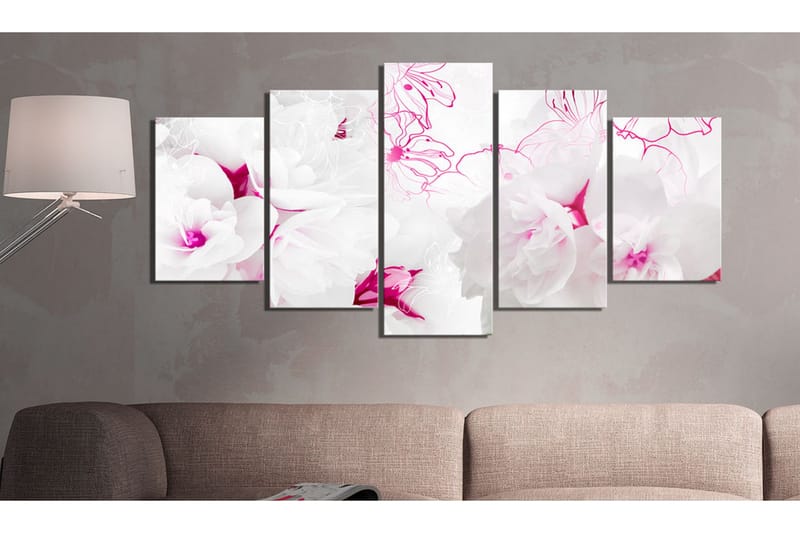 Bilde Pink Gossamer 100x50 - Artgeist sp. z o. o. - Innredning - Bilder & kunst - Lerretsbilder