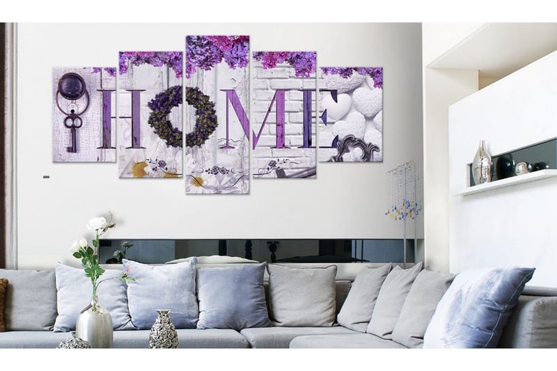 Bilde Purple House 200x100 - Artgeist sp. z o. o. - Innredning - Bilder & kunst - Lerretsbilder