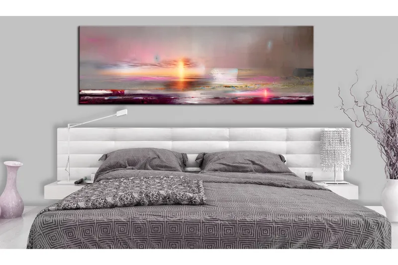 Bilde Pink Beach 120x40 - Artgeist sp. z o. o. - Innredning - Bilder & kunst - Lerretsbilder