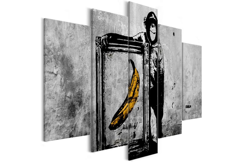Bilde Proud Monkey 5 Parts Wide 100x50 - Artgeist sp. z o. o. - Innredning - Bilder & kunst - Lerretsbilder