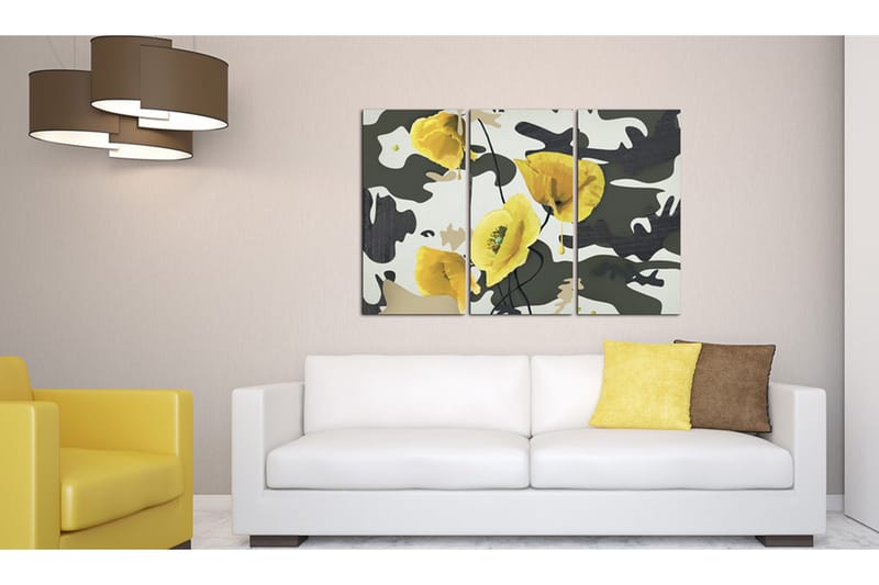 Bilde Painted by poppy strips 90x60 - Artgeist sp. z o. o. - Innredning - Bilder & kunst - Lerretsbilder