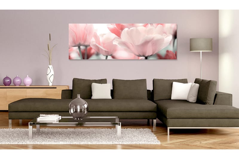 Bilde Pink Tulips 150x50 - Artgeist sp. z o. o. - Innredning - Bilder & kunst - Lerretsbilder