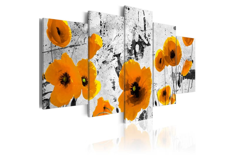 Bilde Poppies In The Royal Color 100x50 - Artgeist sp. z o. o. - Innredning - Bilder & kunst - Lerretsbilder