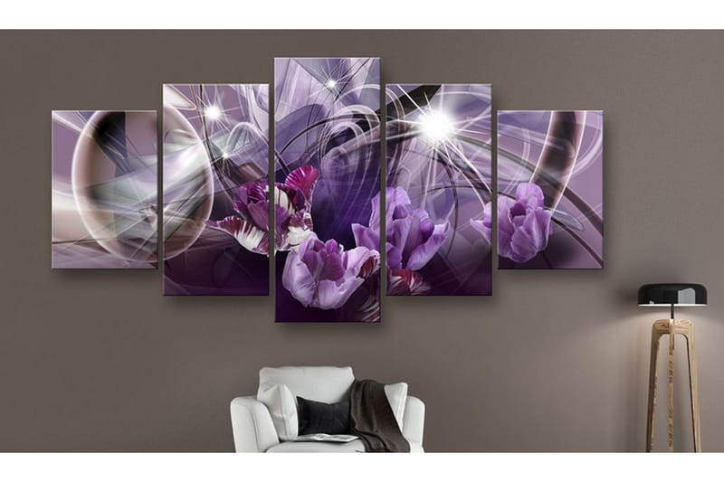 Bilde Purple Of Tulips 100x50 - Artgeist sp. z o. o. - Innredning - Bilder & kunst - Lerretsbilder